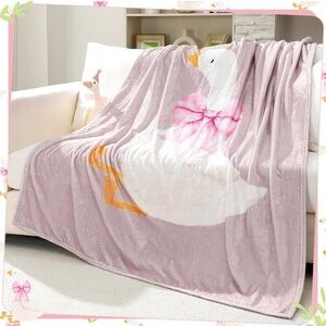 Cozy Pink Goose Throw Blanket